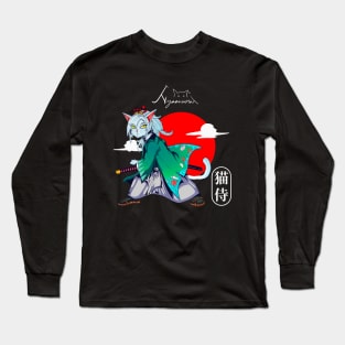 Neko Samurai Long Sleeve T-Shirt